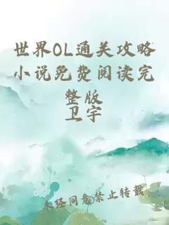 世界OL通关攻略小说免费阅读完整版